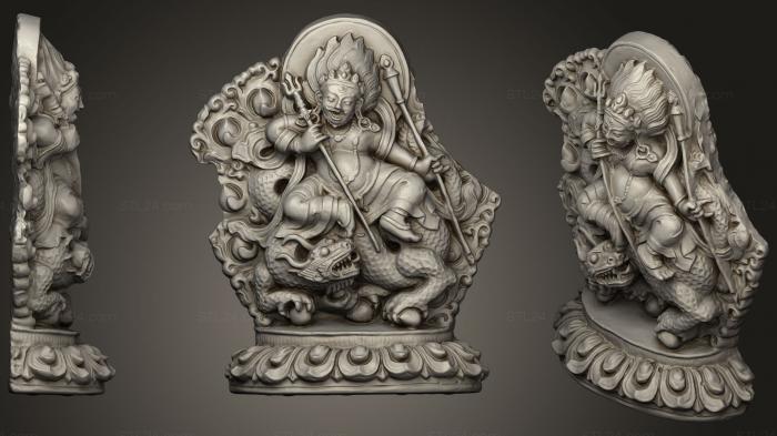 Скульптуры индийские (Штукатурка, STKI_0158) 3D модель для ЧПУ станка